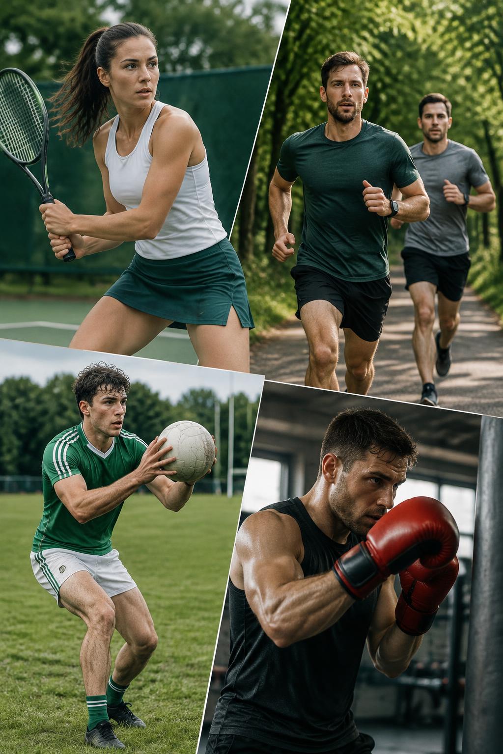 Tennis, running, Gaelic football and boxing athletes